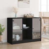 Thumbnail for Sideboard Schwarz 102x37x75,5 cm Holzwerkstoff