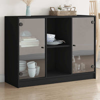 Thumbnail for Sideboard Schwarz 102x37x75,5 cm Holzwerkstoff