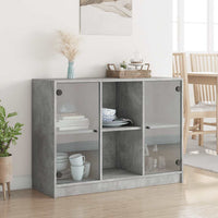 Thumbnail for Sideboard Betongrau 102x37x75,5 cm Holzwerkstoff