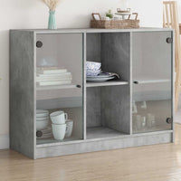Thumbnail for Sideboard Betongrau 102x37x75,5 cm Holzwerkstoff
