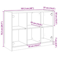 Thumbnail for Sideboard Grau Sonoma 102x37x75,5 cm Holzwerkstoff