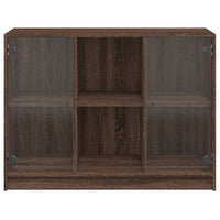 Thumbnail for Sideboard Braun Eichen-Optik 102x37x75,5 cm Holzwerkstoff