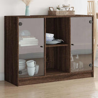 Thumbnail for Sideboard Braun Eichen-Optik 102x37x75,5 cm Holzwerkstoff