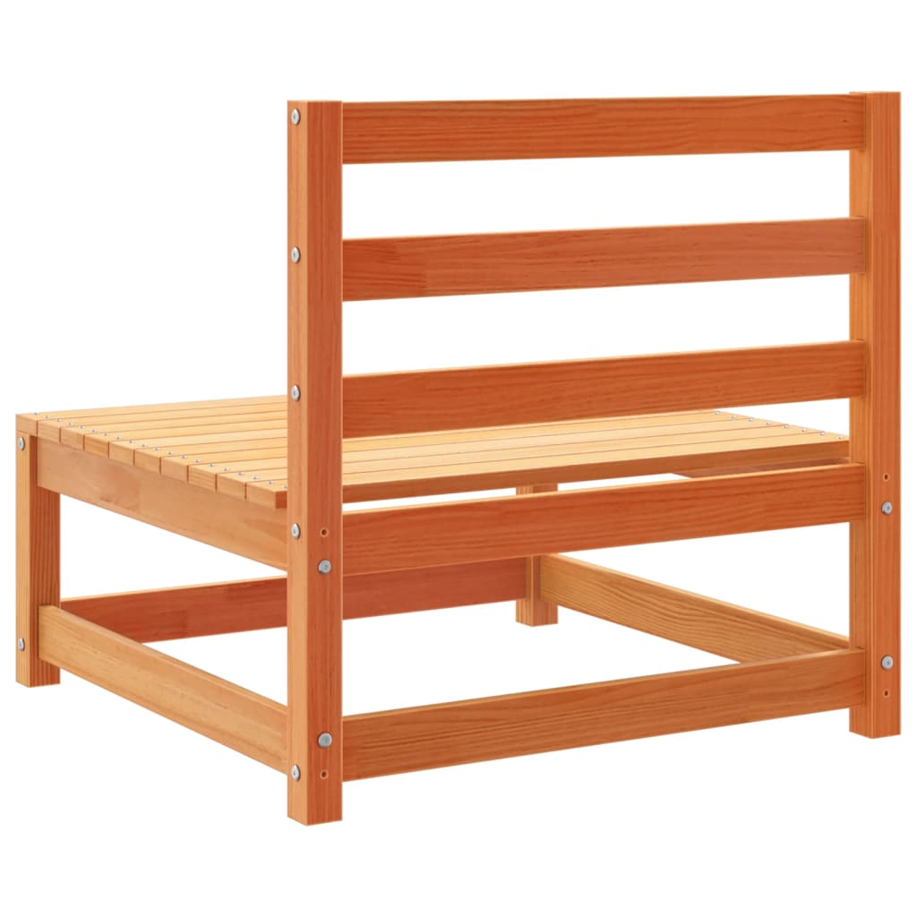 5-tlg. Garten-Sofagarnitur Wachsbraun Massivholz Kiefer