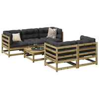 Thumbnail for 6-tlg. Garten-Sofagarnitur Kiefernholz Imprägniert
