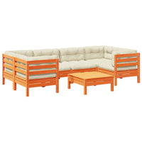 Thumbnail for 7-tlg. Garten-Sofagarnitur mit Kissen Wachsbraun Kiefernholz