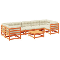 Thumbnail for 8-tlg. Garten-Sofagarnitur mit Kissen Wachsbraun Kiefernholz