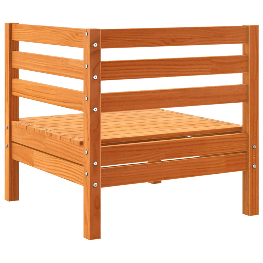 8-tlg. Garten-Sofagarnitur mit Kissen Wachsbraun Kiefernholz