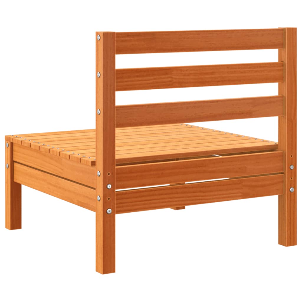 8-tlg. Garten-Sofagarnitur mit Kissen Wachsbraun Kiefernholz