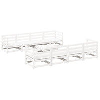 Thumbnail for 9-tlg. Garten-Sofagarnitur Weiß Massivholz Kiefer