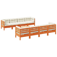 Thumbnail for 9-tlg. Garten-Sofagarnitur mit Kissen Wachsbraun Kiefernholz