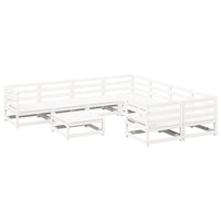 Thumbnail for 9-tlg. Garten-Sofagarnitur Weiß Massivholz Kiefer