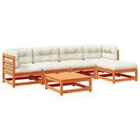 Thumbnail for 6-tlg. Garten-Sofagarnitur mit Kissen Wachsbraun Kiefernholz
