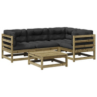 Thumbnail for 5-tlg. Garten-Sofagarnitur mit Kissen Kiefernholz Imprägniert
