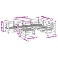 Thumbnail for 7-tlg. Garten-Sofagarnitur Massivholz Douglasie