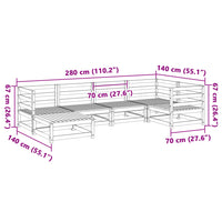Thumbnail for 6-tlg. Garten-Sofagarnitur Massivholz Douglasie
