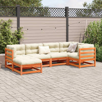 Thumbnail for 6-tlg. Garten-Sofagarnitur mit Kissen Wachsbraun Kiefernholz