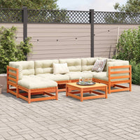 Thumbnail for 7-tlg. Garten-Sofagarnitur Wachsbraun Massivholz Kiefer