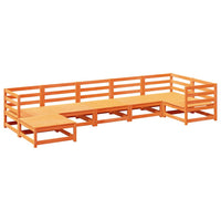 Thumbnail for 7-tlg. Garten-Sofagarnitur Wachsbraun Massivholz Kiefer