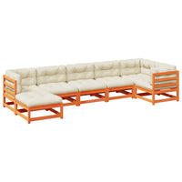 Thumbnail for 7-tlg. Garten-Sofagarnitur mit Kissen Wachsbraun Kiefernholz