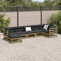 Thumbnail for 7-tlg. Garten-Sofagarnitur mit Kissen Kiefernholz Imprägniert