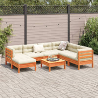 Thumbnail for 8-tlg. Garten-Sofagarnitur mit Kissen Wachsbraun Kiefernholz