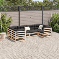 Thumbnail for 6-tlg. Garten-Sofagarnitur mit Kissen Massivholz Kiefer