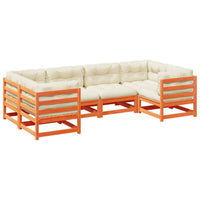 Thumbnail for 6-tlg. Garten-Sofagarnitur mit Kissen Wachsbraun Kiefernholz