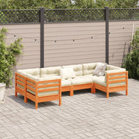 Thumbnail for 6-tlg. Garten-Sofagarnitur mit Kissen Wachsbraun Kiefernholz