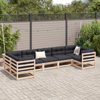 Thumbnail for 7-tlg. Garten-Sofagarnitur mit Kissen Massivholz Kiefer