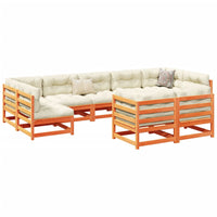 Thumbnail for 9-tlg. Garten-Sofagarnitur Wachsbraun Massivholz Kiefer