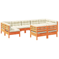 Thumbnail for 9-tlg. Garten-Sofagarnitur mit Kissen Wachsbraun Kiefernholz