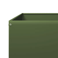 Thumbnail for Hochbeet Olivgrün 100x100x26 cm Stahl