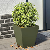 Thumbnail for Pflanzkübel 2 Stk. Olivgrün 30x30x30 Stahl