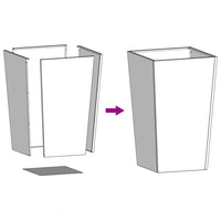 Thumbnail for Pflanzkübel 2 Stk. 45x45x75 cm Verzinkter Stahl