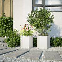 Thumbnail for Pflanzkübel 2 Stk. Weiß Sechseckig 46x40x45 Stahl