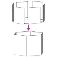 Thumbnail for Pflanzkübel Olivgrün Sechseckig 69x60x45 Stahl