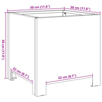 Thumbnail for Pflanzkübel 30x30x30 cm Verzinkter Stahl