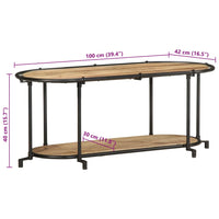 Thumbnail for TV-Regal 100x42x40 cm Raues Mangoholz