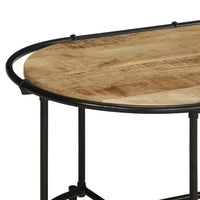 Thumbnail for Couchtisch 110x55x40 cm Raues Mangoholz