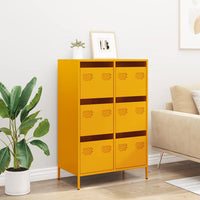 Thumbnail for Highboard Senfgelb 68x39x101,5 cm Stahl