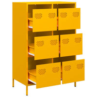 Thumbnail for Highboard Senfgelb 68x39x101,5 cm Stahl