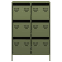Thumbnail for Highboard Olivgrün 68x39x101,5 cm Stahl
