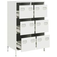 Thumbnail for Highboard Weiß 68x39x101,5 cm Stahl