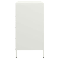 Thumbnail for Sideboard Weiß 68x39x73,5 cm Kaltgewalzter Stahl