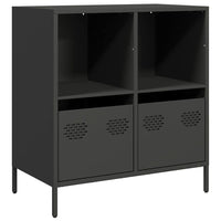 Thumbnail for Sideboard Schwarz 68x39x73,5 cm Kaltgewalzter Stahl