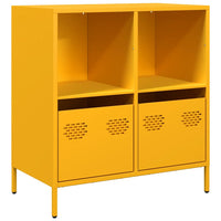 Thumbnail for Sideboard Senfgelb 68x39x73,5 cm Kaltgewalzter Stahl