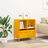 Thumbnail for Sideboard Senfgelb 68x39x73,5 cm Kaltgewalzter Stahl