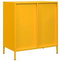Thumbnail for Sideboard Senfgelb 68x39x73,5 cm Kaltgewalzter Stahl