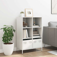Thumbnail for Highboard Weiß 68x39x103,5 cm Stahl